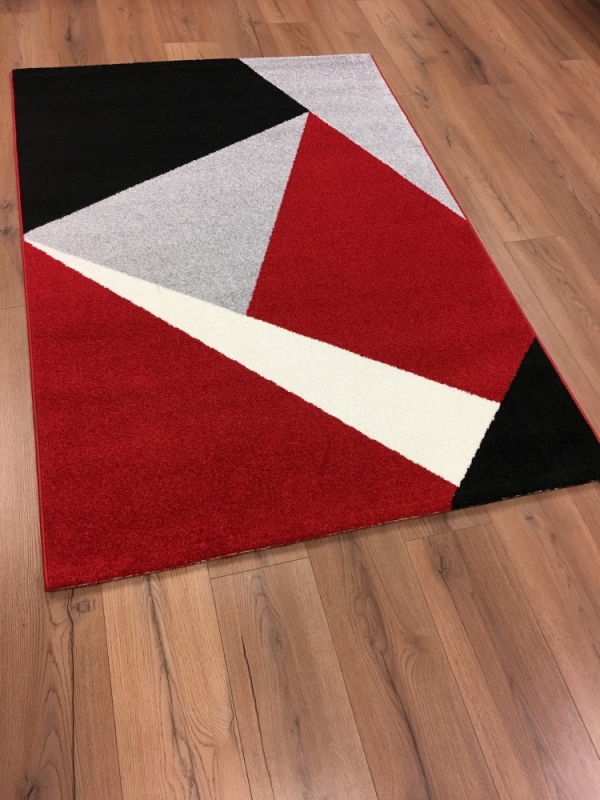Tangram szőnyeg Mélypiros 80x150 cm
