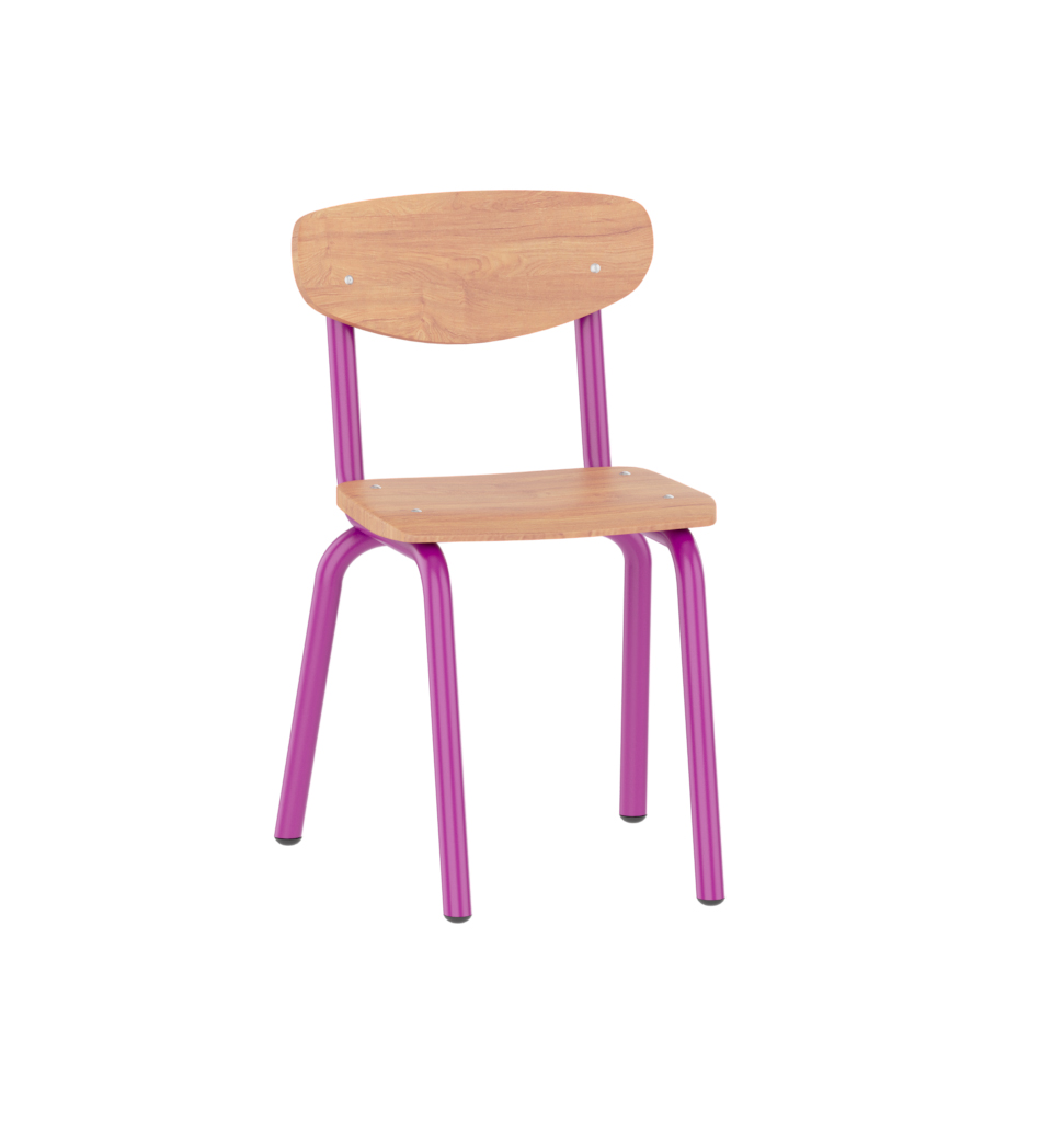Emese szék-csővázas, 34 cm ülésmagasság - lila vázzal