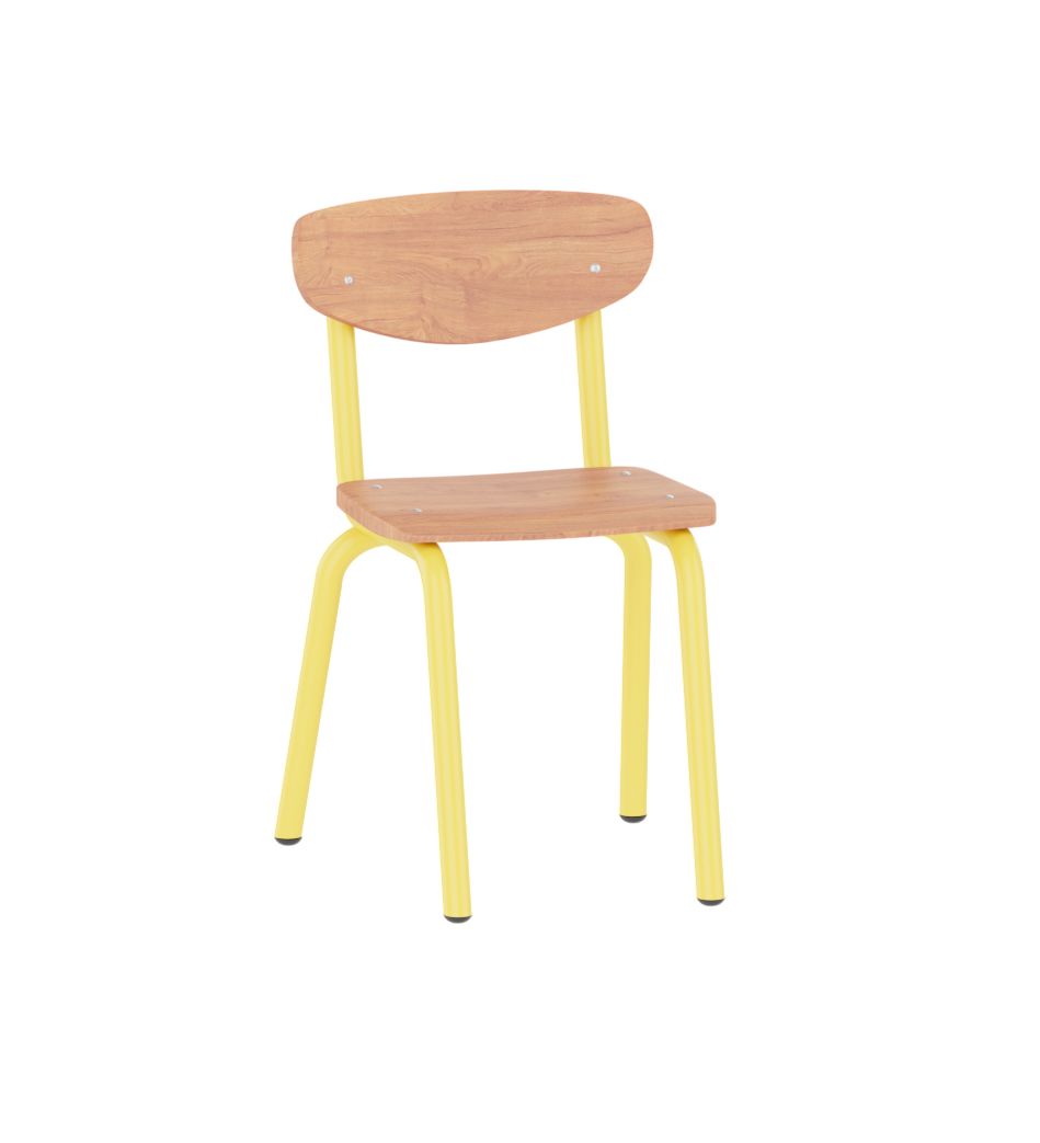 Emese szék-csővázas, 34 cm ülésmagasság - sárga vázzal