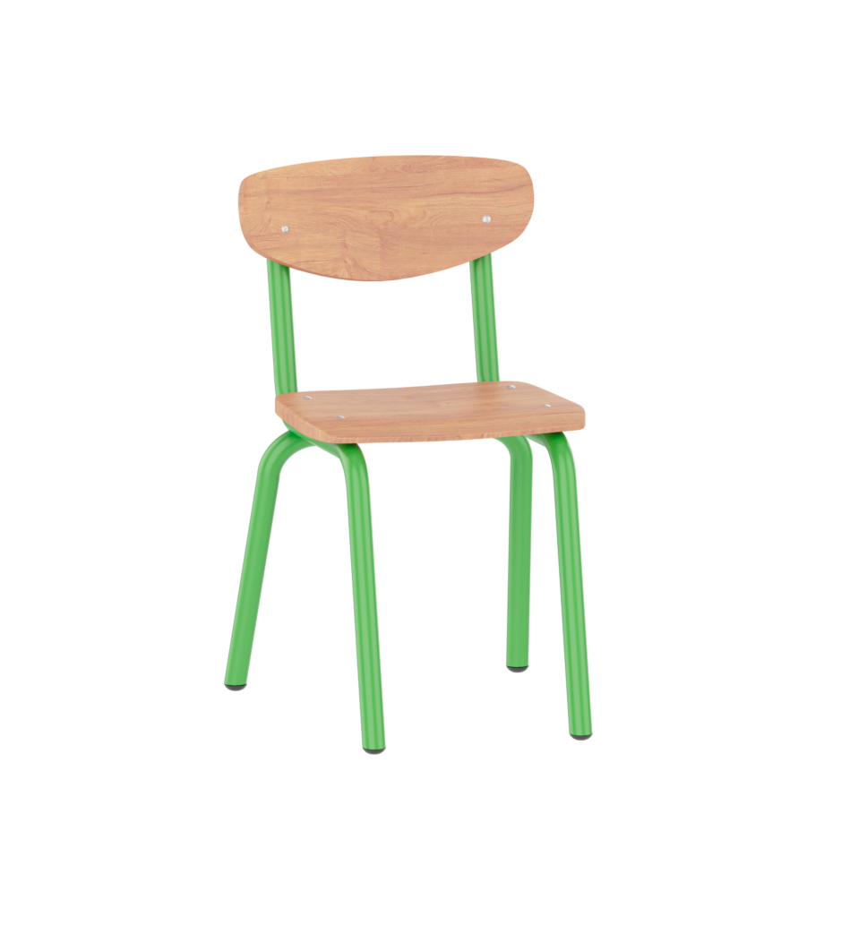Emese szék-csővázas, 34 cm ülésmagasság - zöld vázzal