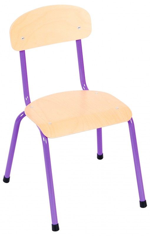 Csővázas gyerekszék 31 cm-es ülésmagassággal - lila