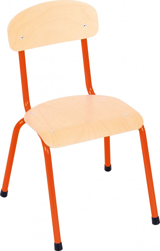 Csővázas gyerekszék 31 cm-es ülésmagassággal - narancs