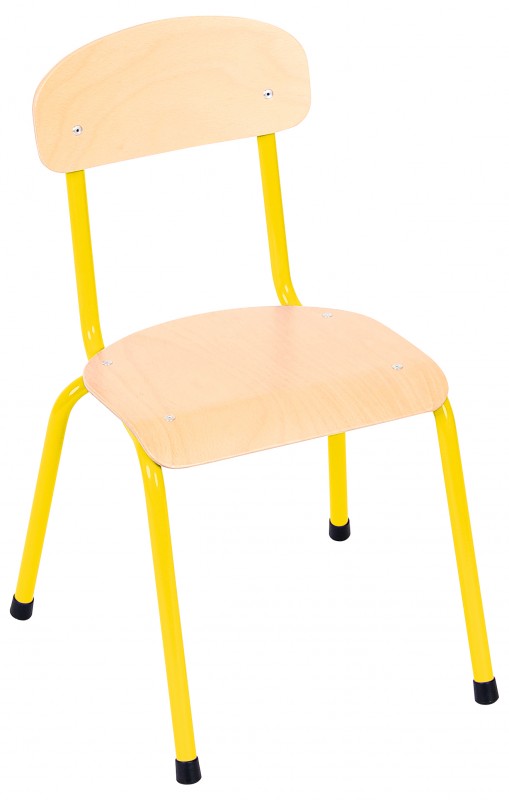 Csővázas gyerekszék 31 cm-es ülésmagassággal - sárga