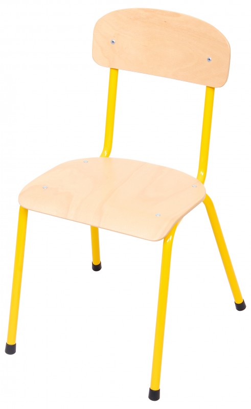 Csővázas gyerekszék 35 cm-es ülésmagassággal - sárga