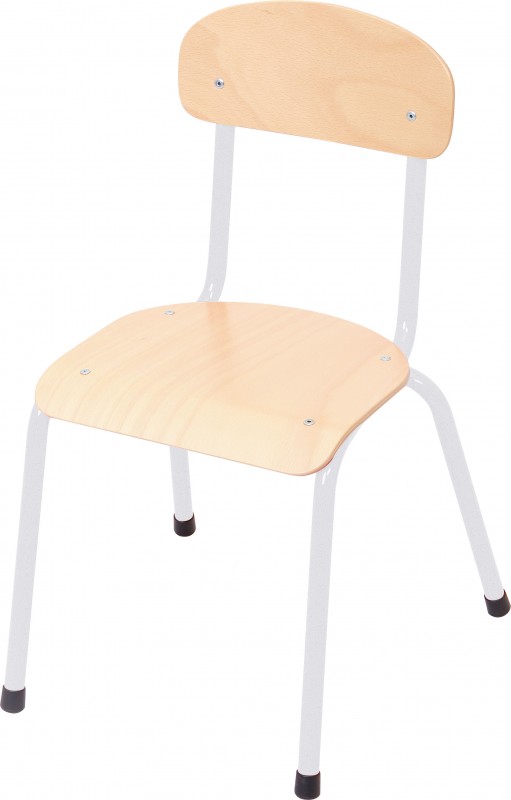 Csővázas gyerekszék 38 cm-es ülésmagassággal - ezüst
