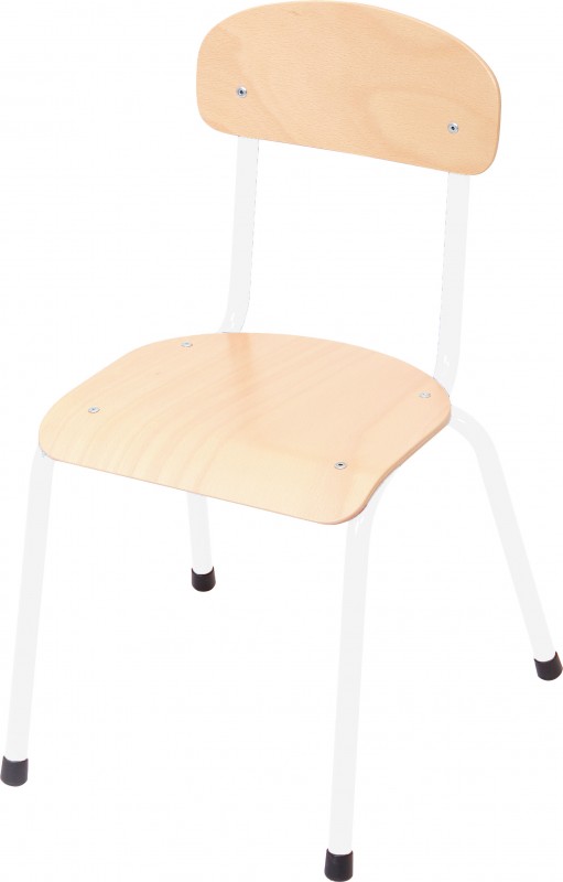 Csővázas gyerekszék 38 cm-es ülésmagassággal - fehér