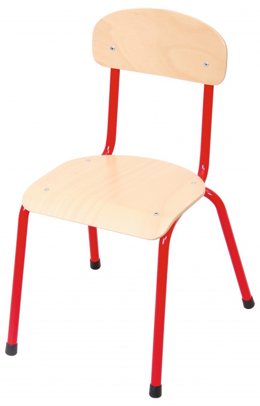 Csővázas gyerekszék 38 cm-es ülésmagassággal - piros