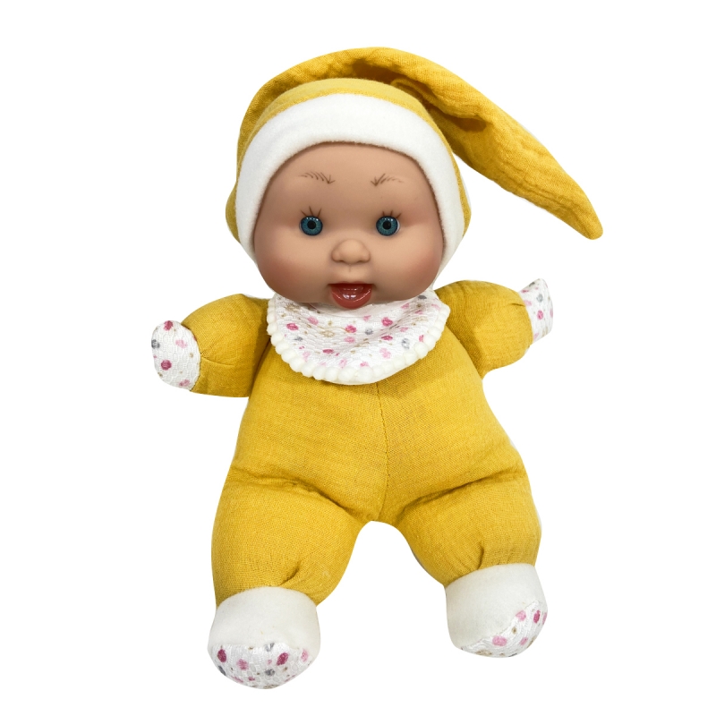 Gyömi baba - sárga ruhában, 26 cm 24 hó+