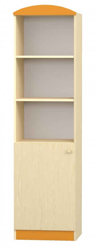 Flóra ajtós szekrény 160x40x38 cm, juhar-narancs