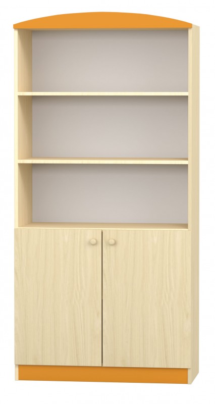 Flóra alulajtós szekrény 80x38x160 cm, juhar-narancs